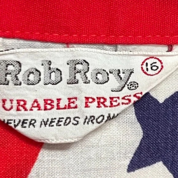Vintage 70s Rob Roy Stars Shirt 🌟 ✨⭐️ love the pointed collar 🇺🇸 - Picture 7 of 8